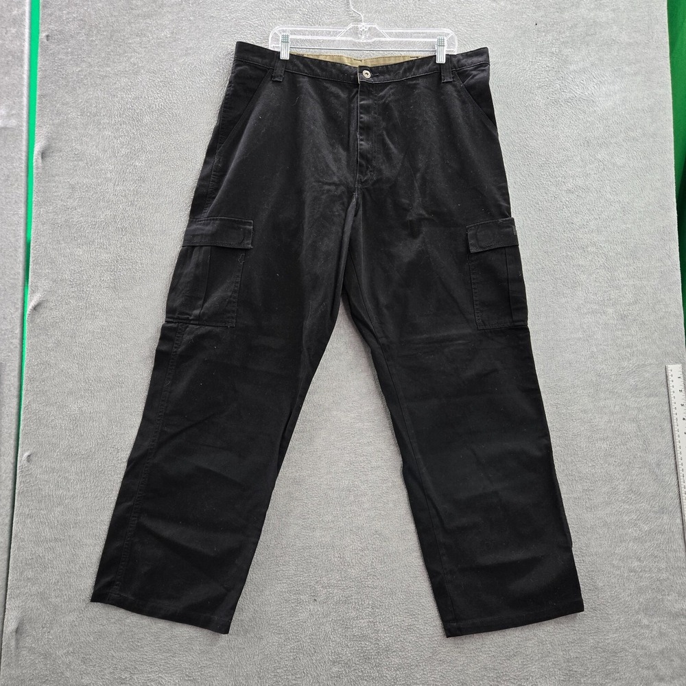 Wrangler Men Pants 38x30 Black Legacy Cargo Straight Outdoor Hiking Workwear NWT
